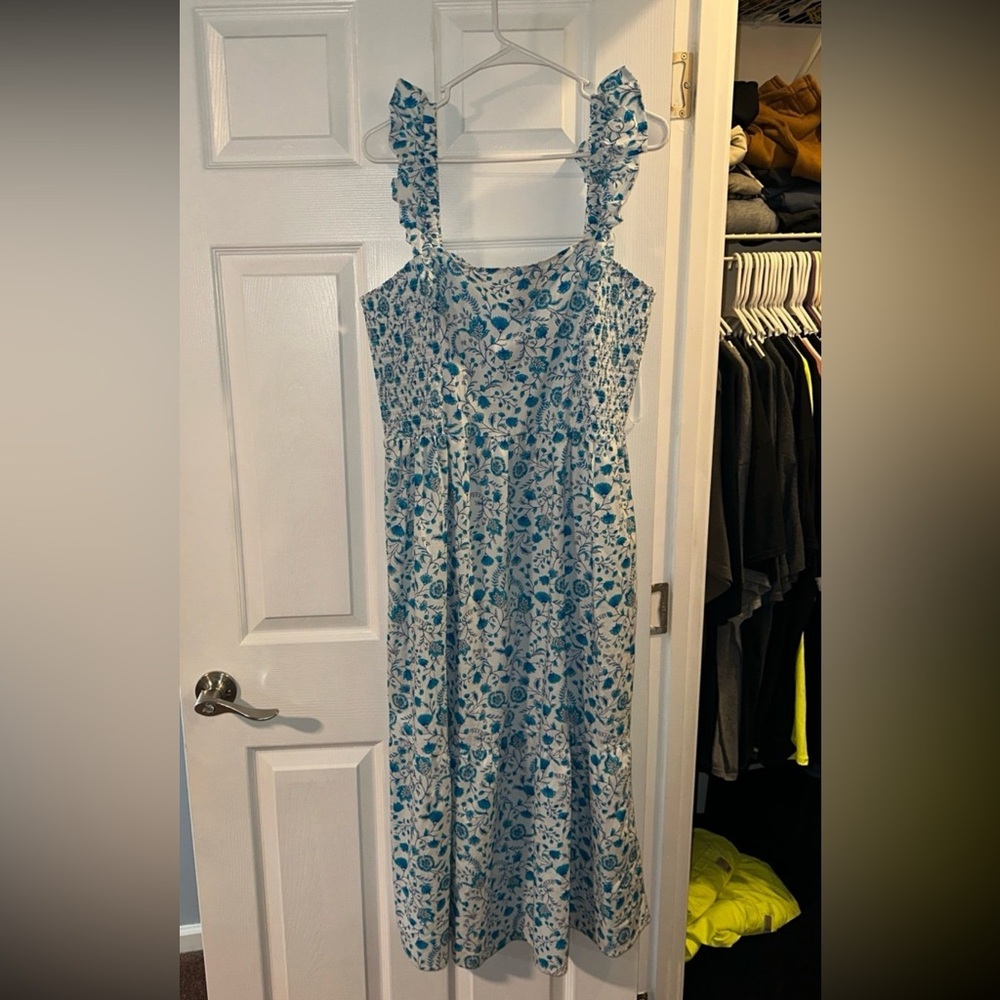 Draper James Blue Floral Maxi Dress
